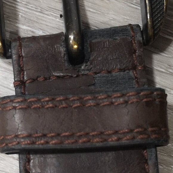 2 / $30.00 - Browning Men's Size 40 Leather Dark Brown Belt with Brass Buckle - Picture 11 of 11